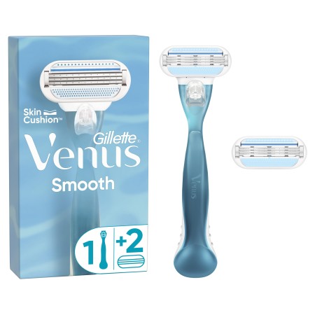 Gillette - Venus Smooth Tıraş Makinesi + 2 Adet Yedek Başlık