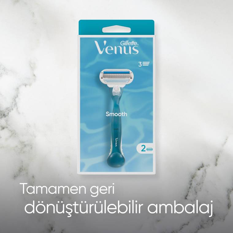 Venus Smooth Tıraş Makinesi + 2 Adet Yedek Başlık - 7