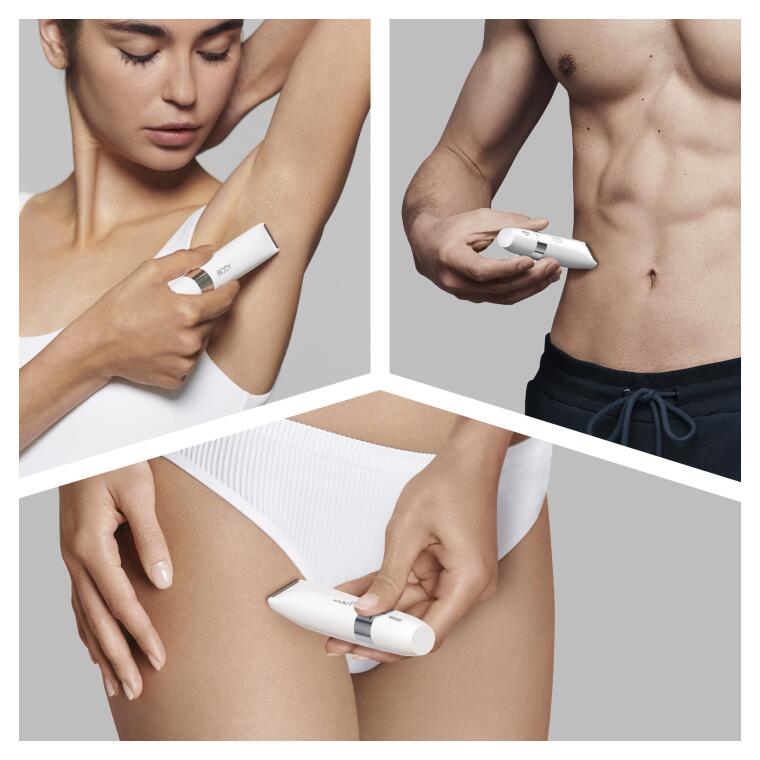Braun Body Mini Trimmer BS1000 Vücut Tüy Kesme Makinesi + Düzeltici Tarak, Pil ve Temizleme Fırçası - 3
