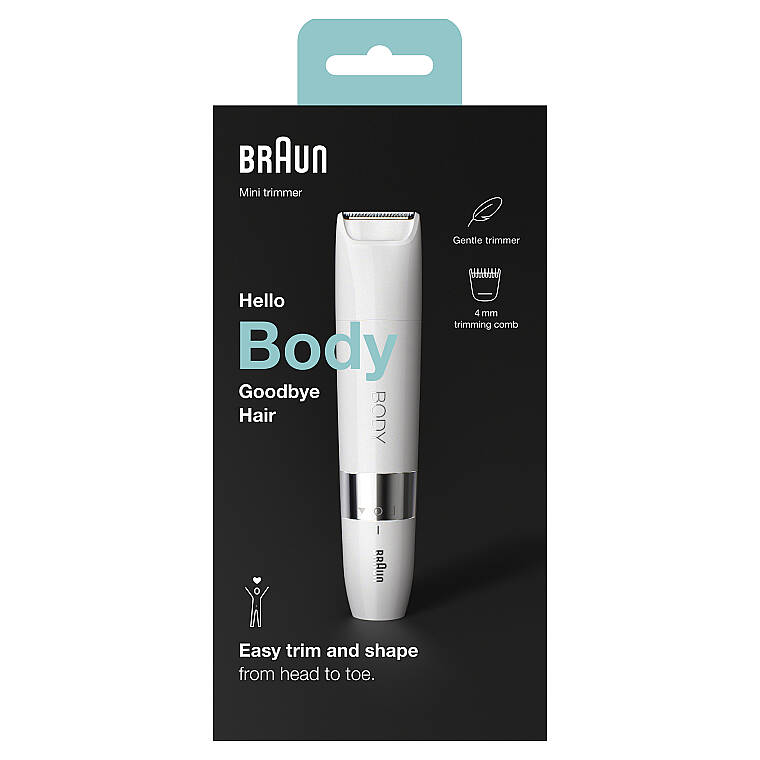 Braun Body Mini Trimmer BS1000 Vücut Tüy Kesme Makinesi + Düzeltici Tarak, Pil ve Temizleme Fırçası - 8