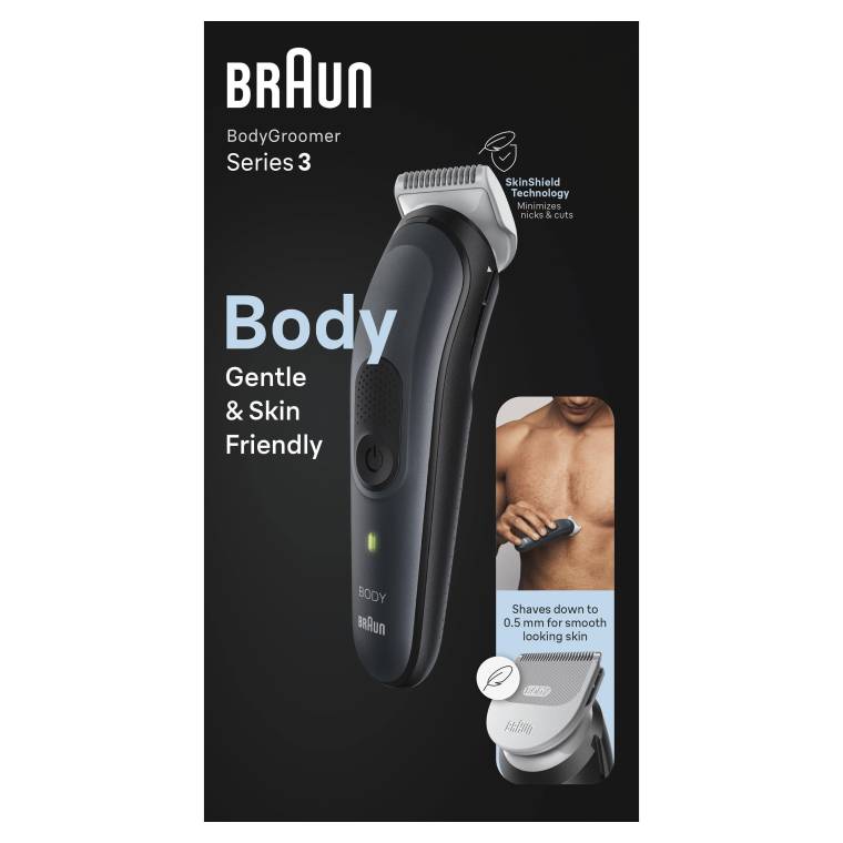 Braun BodyGroomer 3 BG 3340 SkinShield Teknolojisi, 3 Ek Parçalı Vücut Bakım Seti              - 7
