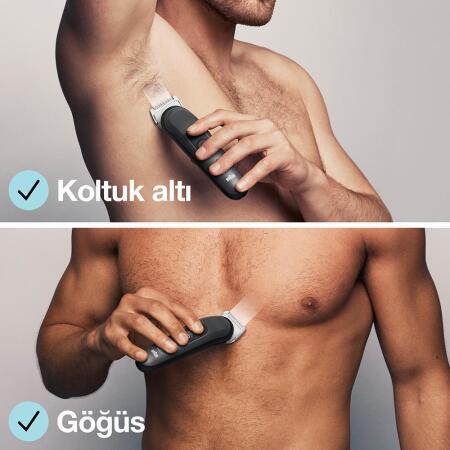 Braun BodyGroomer 3 BG 3350 SkinShield Teknolojisi, 3 Ek Parçalı Vücut Bakım Seti - 4