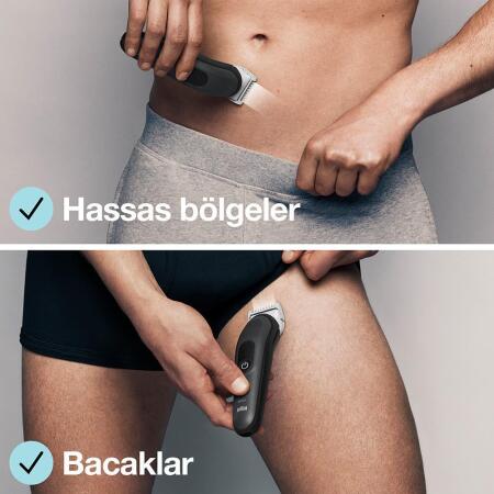 Braun BodyGroomer 3 BG 3350 SkinShield Teknolojisi, 3 Ek Parçalı Vücut Bakım Seti - 5