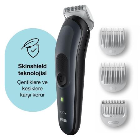 Braun BodyGroomer 3 BG 3350 SkinShield Teknolojisi, 3 Ek Parçalı Vücut Bakım Seti - 6