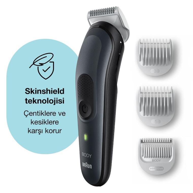 Braun BodyGroomer 3 BG 3350 SkinShield Teknolojisi, 3 Ek Parçalı Vücut Bakım Seti - 6