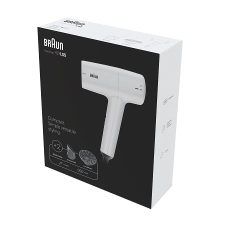 Braun BRHD155E HD1.55 Difüzörlü Saç Kurutma Makinesi, 2 Başlıklı, 1800W - 8