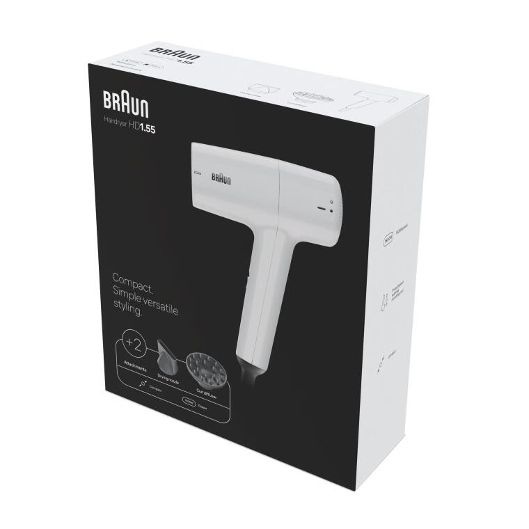 Braun BRHD155E HD1.55 Difüzörlü Saç Kurutma Makinesi, 2 Başlıklı, 1800W - 8