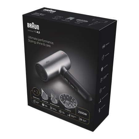 Braun BRHD435E HD4.3 IONTEC Difüzörlü Saç Kurutma Makinesi, 3 Başlıklı, 2200W - Thumbnail