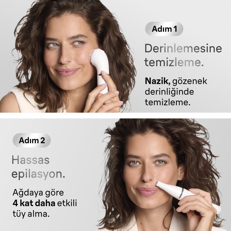 Braun FaceSpa Yüz Epilatörü, Yüz Temizleme Başlığı, 810 - 3