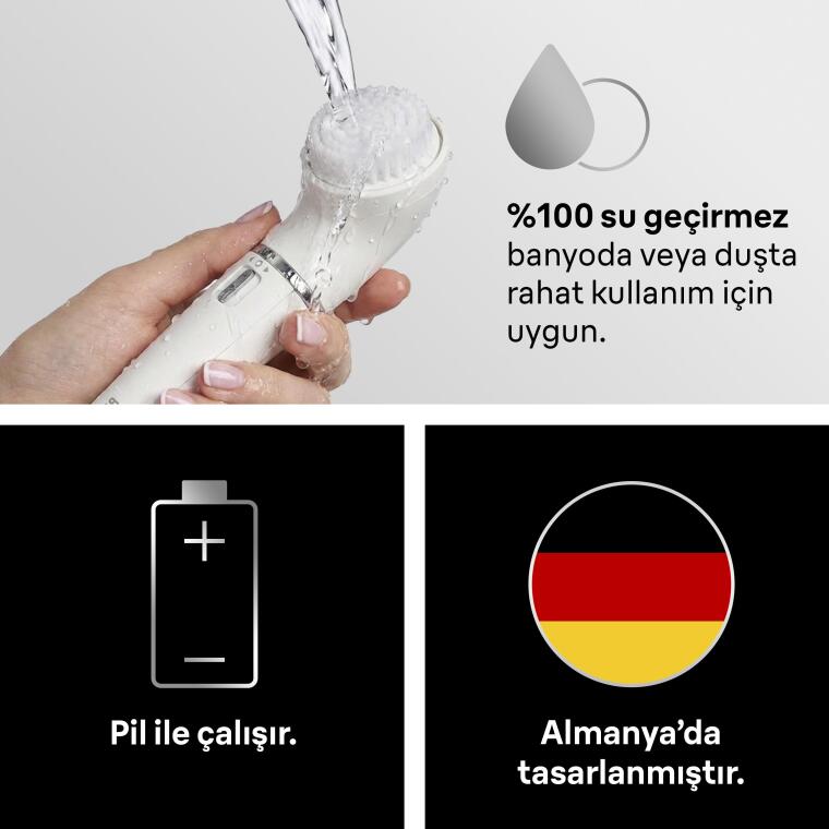 Braun FaceSpa Yüz Epilatörü, Yüz Temizleme Başlığı, 810 - 6