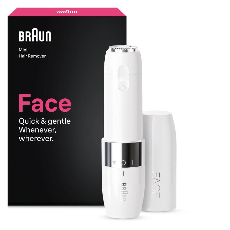 Braun FS1000 Mini Yüz Tüy Alma Makinesi Pil Ve Temizleme Fırçası, Seyahat Boy, Kablosuz Kullanım - 1