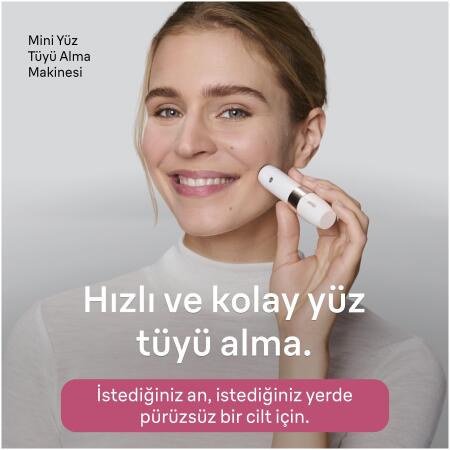 Braun FS1000 Mini Yüz Tüy Alma Makinesi Pil Ve Temizleme Fırçası, Seyahat Boy, Kablosuz Kullanım - 2