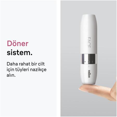Braun FS1000 Mini Yüz Tüy Alma Makinesi Pil Ve Temizleme Fırçası, Seyahat Boy, Kablosuz Kullanım - 5