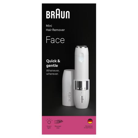 Braun FS1000 Mini Yüz Tüy Alma Makinesi Pil Ve Temizleme Fırçası, Seyahat Boy, Kablosuz Kullanım - 8