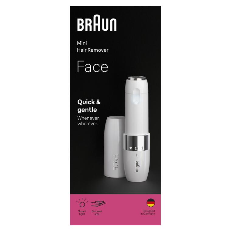 Braun FS1000 Mini Yüz Tüy Alma Makinesi Pil Ve Temizleme Fırçası, Seyahat Boy, Kablosuz Kullanım - 8