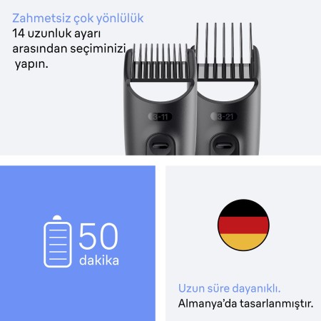 Braun Hepsi Bir Arada Series 3, 4’ü 1 arada Tıraş Kiti, Keskin Bıçak, 14 Uzunluk, AIO3500 - 5