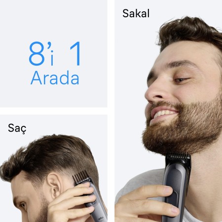 Braun Hepsi Bir Arada Series 3, 8’i 1 arada Tıraş Kiti, Keskin Bıçak, 14 Uzunluk, AIO3540 - 3