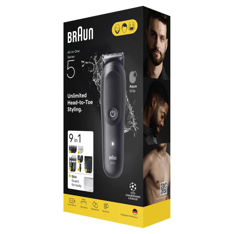 Braun Hepsi Bir Arada Series 5, 9’u 1 arada Tıraş Kiti, Keskin Bıçak, Vücut Tıraşı AIO5540 - 8
