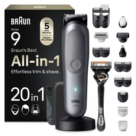 Braun Hepsi Bir Arada Series 9, 20’si 1 arada Tıraş Kiti, ProBlade, BodyGentle Modu, AIO9500