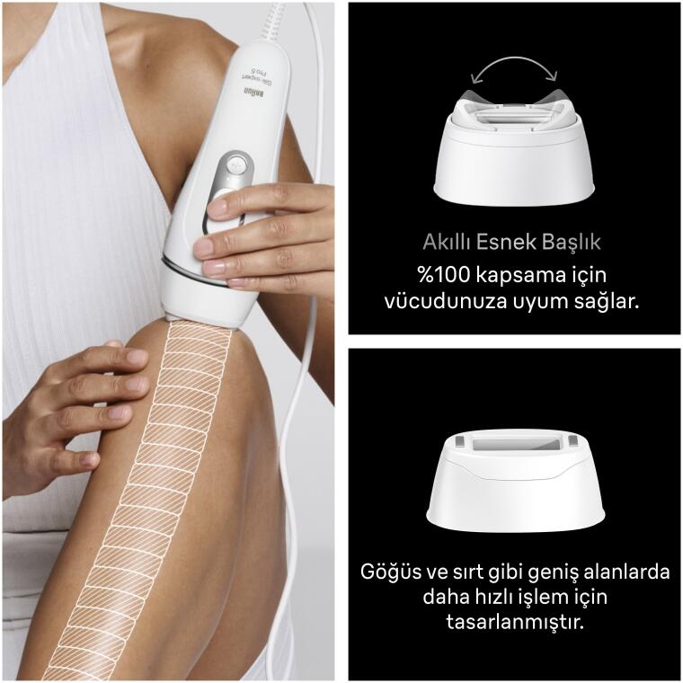 Braun IPL Silk·expert Pro 5, Evde Lazerle Tüy Alma, Çanta, Gillette Venus, 2 Başlık, PL5234 - 5