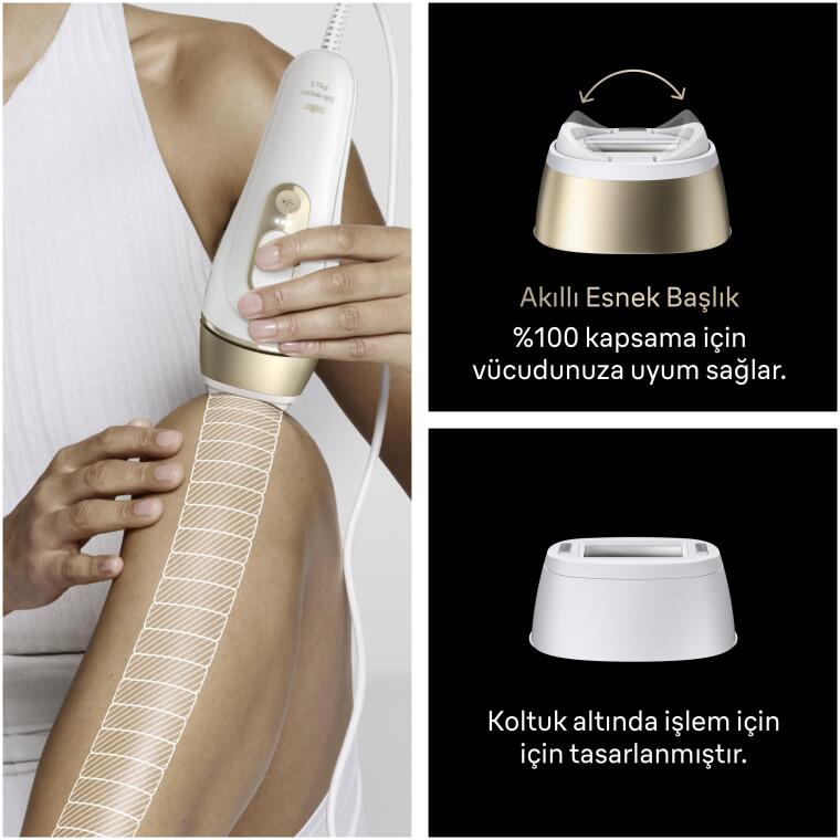 Braun IPL Silk·expert Pro 5, Evde Lazerle Tüy Alma, Çanta, Gillette Venus, 2 Başlık, PL5251 - 5