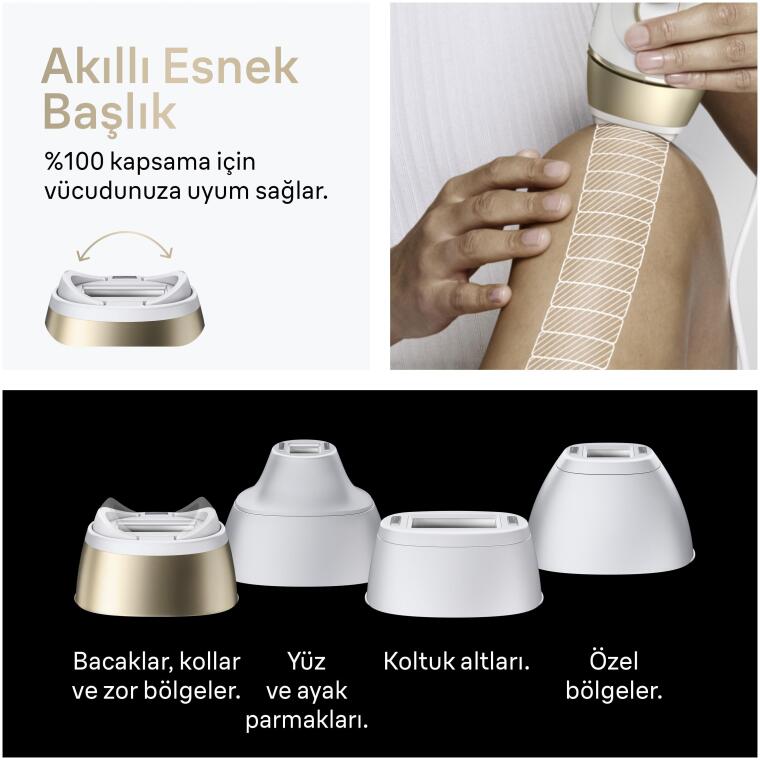 Braun IPL Silk·expert Pro 5, Evde Lazerle Tüy Alma, Mini Yüz Tüy Alma Cihazı, 4 Başlık, PL5412 - 5