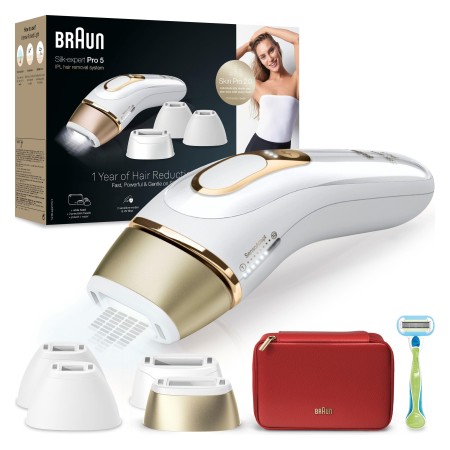 Braun IPL Silk·expert Pro 5, Evde Tüy Alma, Çanta, Venus Tıraş Makinesi, 4 Başlık ile, PL5382