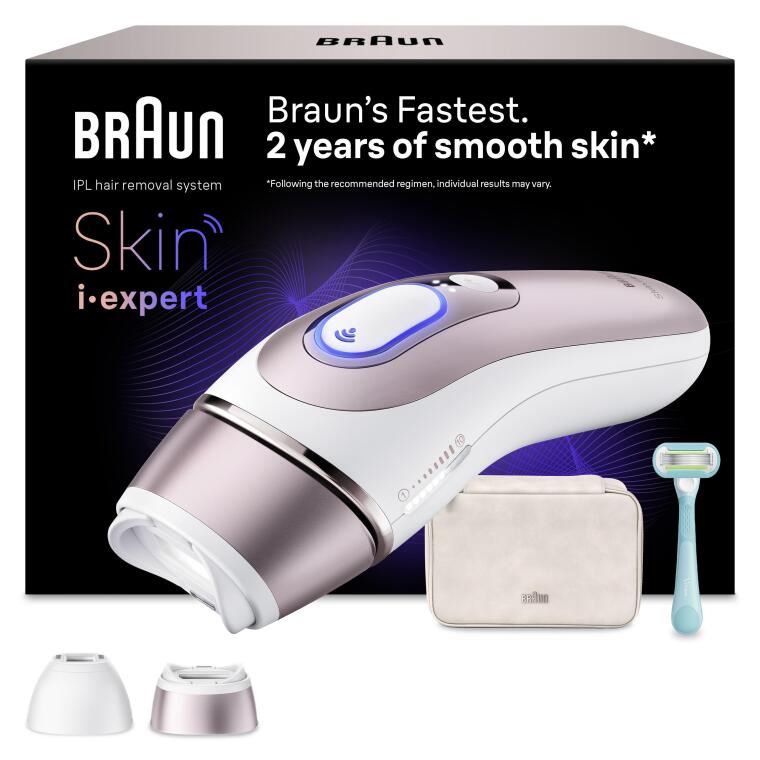 Braun IPL Skin i·expert, Evde Lazerle Tüy Alma, App ile, Çanta, Gillette Venus, 2 Başlık, PL7211 - 1