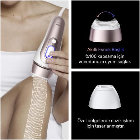 Braun IPL Skin i·expert, Evde Lazerle Tüy Alma, App ile, Çanta, Gillette Venus, 2 Başlık, PL7211 - 6