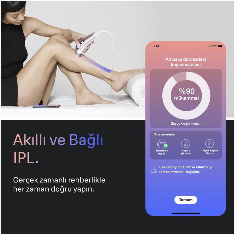 Braun IPL Skin i·expert, Evde Lazerle Tüy Alma, App ile, Çanta, Gillette Venus, 3 Başlık, PL7321 - 3