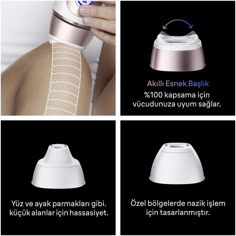 Braun IPL Skin i·expert, Evde Lazerle Tüy Alma, App ile, Çanta, Gillette Venus, 3 Başlık, PL7321 - 6