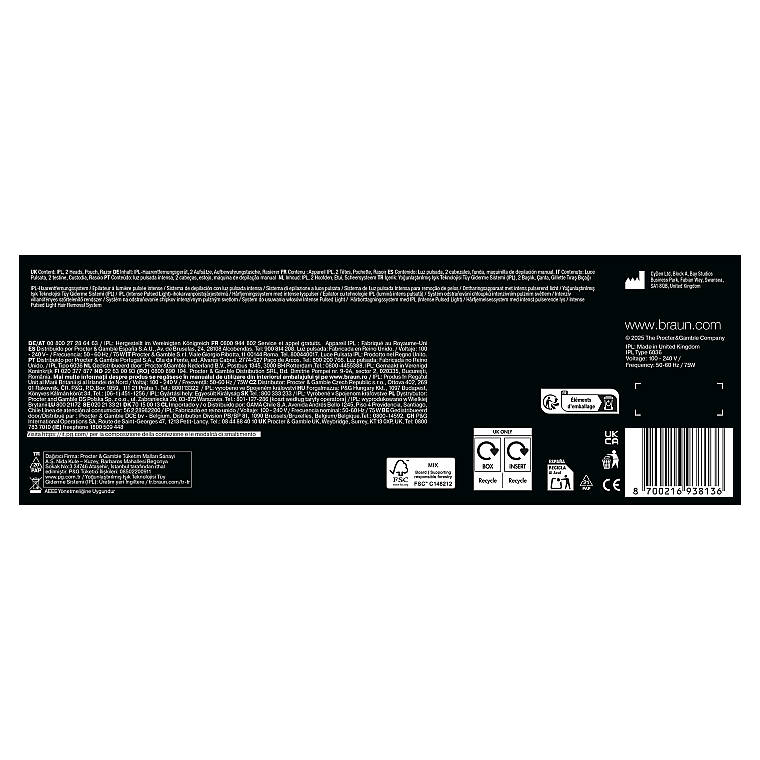 Braun IPL Skin i·expert, Evde Lazerle Tüy Alma, App ile, Çanta, Gillette Venus, 3 Başlık, PL7321 - 10