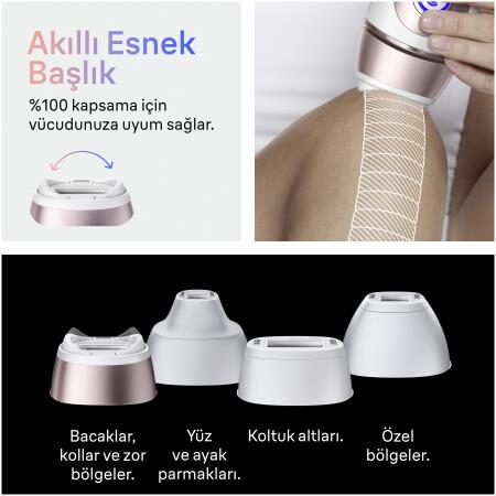 Braun IPL Skin i·expert, Evde Lazerle Tüy Alma, App ile, Mini Yüz Tüy Alma Cihazı, 4 Başlık, PL7432 - 6