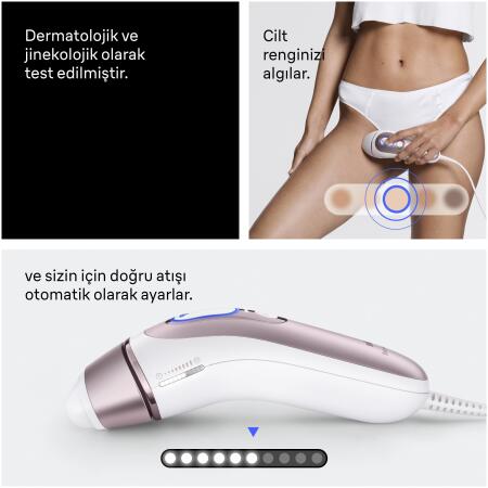 Braun IPL Skin i·expert, Evde Lazerle Tüy Alma, App ile, Mini Yüz Tüy Alma Cihazı, 4 Başlık, PL7432 - 7