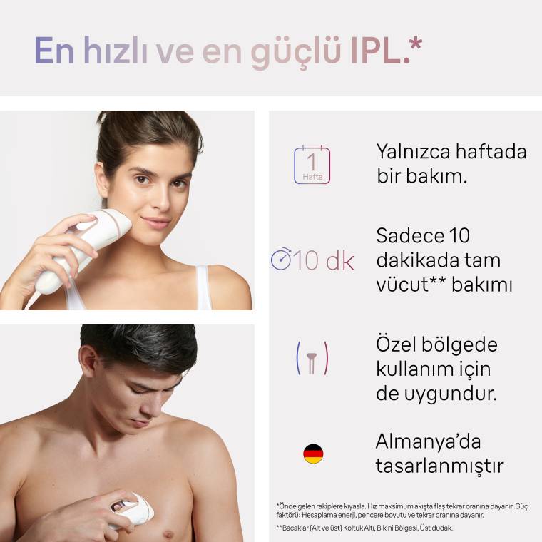 Braun IPL Skin i·expert, Evde Tüy Alma, Ücretsiz Uygulama, Çanta, Gillette Venus, 3 Başlık, PL7253 - 6