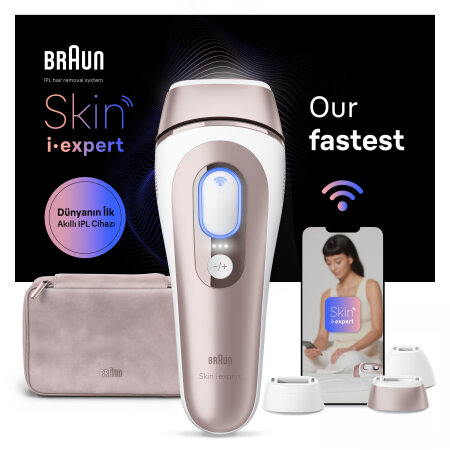 Braun IPL Skin i·expert, Evde Tüy Alma, Ücretsiz Uygulama, Çanta, Gillette Venus, 3 Başlık, PL7253
