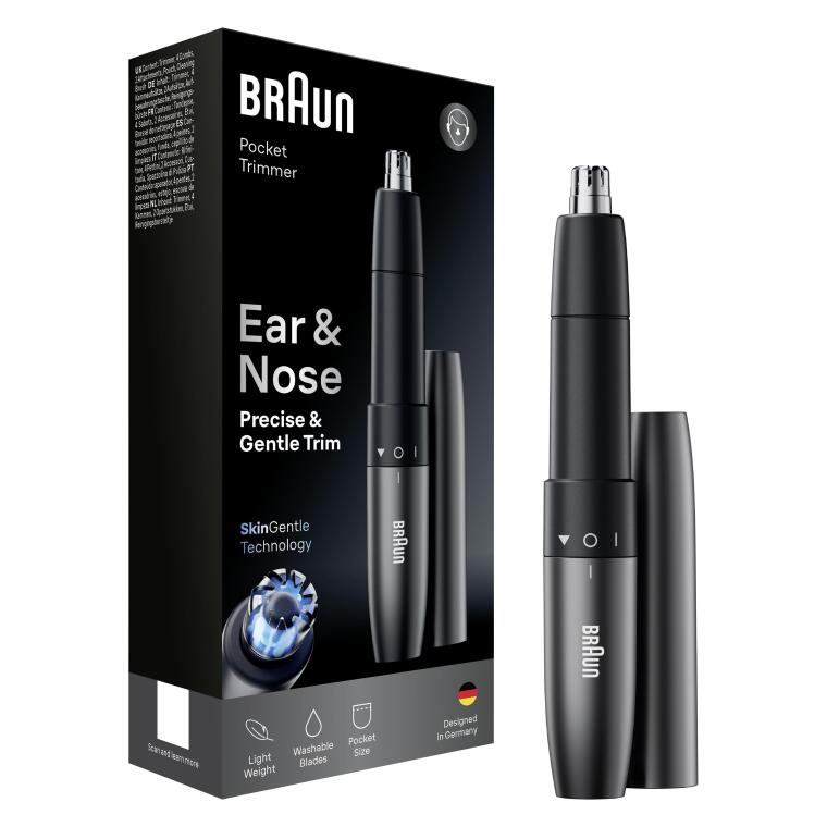 Braun Kulak ve Burun Düzeltici, Cep Boyutu, Çift Bıçak, SkinGentle, EN20 - 7