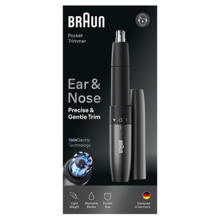 Braun Kulak ve Burun Düzeltici, Cep Boyutu, Çift Bıçak, SkinGentle, EN20 - 8