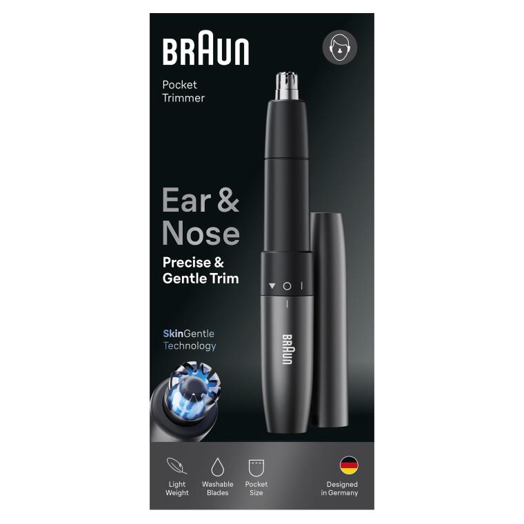 Braun Kulak ve Burun Düzeltici, Cep Boyutu, Çift Bıçak, SkinGentle, EN20 - 8