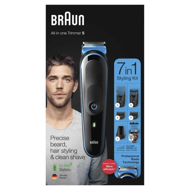 Braun MGK 5245 Erkek Bakım Kiti 7in1 Şekillendirici + Gillette Hediye - 7