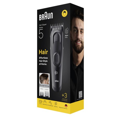 Braun Saç Kesme Makinesi Series 5, +3 Aksesuar, Ömür Boyu Keskin Bıçak, 17 Uzunluk, HC5530 - 9