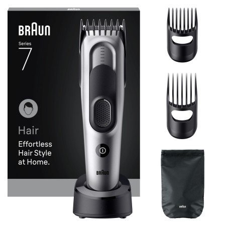Braun Saç Kesme Makinesi Series 7, +5 Aksesuar, Ömür Boyu Keskin Bıçak, 17 Uzunluk, HC7590