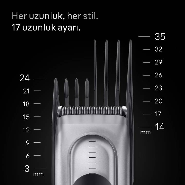 Braun Saç Kesme Makinesi Series 7, +5 Aksesuar, Ömür Boyu Keskin Bıçak, 17 Uzunluk, HC7590 - 4