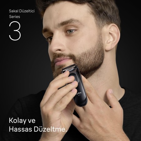 Braun Sakal Düzeltici Series 3, +3 Aksesuar, 40 Uzunluk, Keskin Bıçak, BT3520 - 2