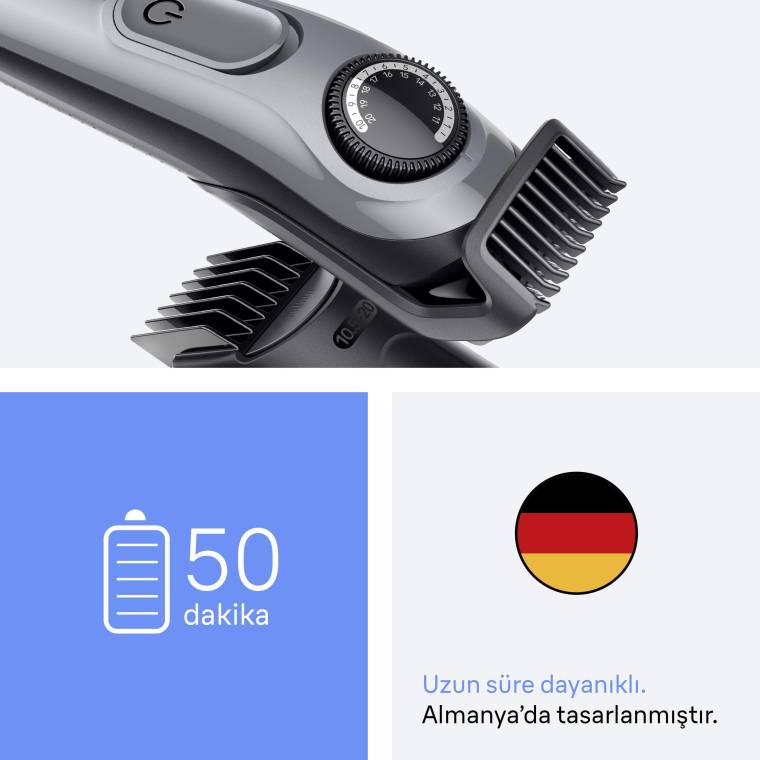 Braun Sakal Düzeltici Series 3, +5 Aksesuar, 40 Uzunluk, Keskin Bıçak, BT3560 - 6