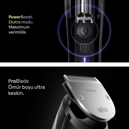 Braun Sakal Düzeltici Series 9, +7 Berber Ekipmanları, 52 Uzunluk, ProBlade, BT9520 - 3