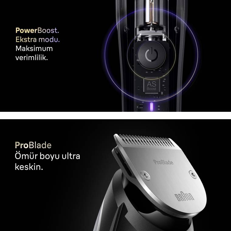 Braun Sakal Düzeltici Series 9, +7 Berber Ekipmanları, 52 Uzunluk, ProBlade, BT9520 - 3