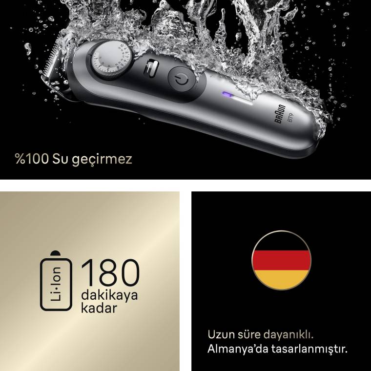 Braun Sakal Düzeltici Series 9, +7 Berber Ekipmanları, 52 Uzunluk, ProBlade, BT9520 - 6