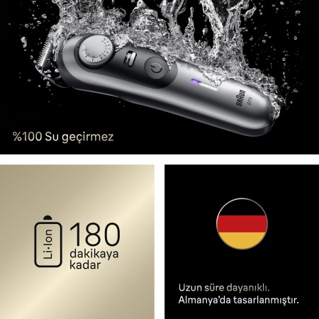 Braun Sakal Düzeltici Series 9, +7 Berber Ekipmanları, 52 Uzunluk, ProBlade, BT9520 - 6