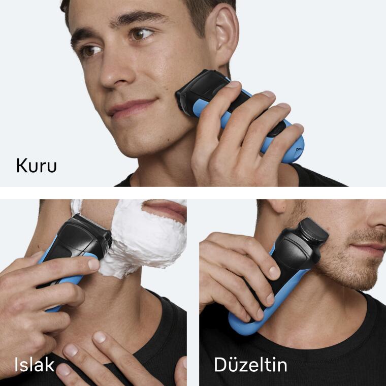 Braun Series 3 Elektrikli Sakal Şekillendirici ve Tıraş Makinesi, Islak ve Kuru, 310BT - 4